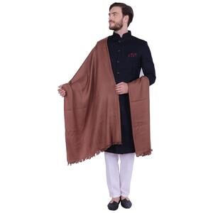 2441 Prayer Shawl Wrap Men Women Pure Wool India Winter Clothing